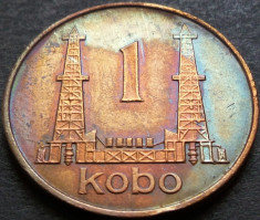 Moneda exotica 1 KOBO - NIGERIA, anul 1973 *cod 4659 = super- patina foto