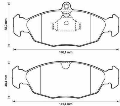 Set placute frana fata Daewoo Cielo, 02.1995-08.1997, Lanos, Nexia; Jaguar XJ; Opel Vectra A, Corsa B, Astra F; Tigra, Corsa A; Kadett; marca SRLine foto