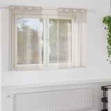 vidaXL Perdele cu perdele 2 pcs Nisip 140 x 140 cm Poliester