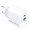 Incarcator de retea GoGEN ACHPDQ 220, 1 x USB-C 20W, 1 x USB-A 18W, alb