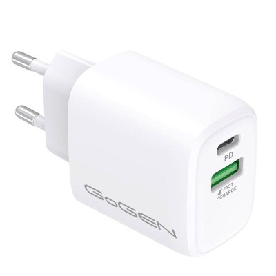 Incarcator de retea GoGEN ACHPDQ 220, 1 x USB-C 20W, 1 x USB-A 18W, alb foto