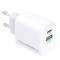 Incarcator de retea GoGEN ACHPDQ 220, 1 x USB-C 20W, 1 x USB-A 18W, alb