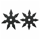 Cumpara ieftin Set doua stele de aruncat DEPOX&reg;, 7 și 8 colțuri, metalic, negru, 10 cm