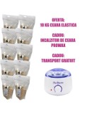 Cumpara ieftin Kit Profesional Epilare 10 kg Ceara Ciocolata Alba + Incălzitor CADOU, Total Pro Beauty