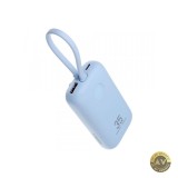 Baterie Externa Wireless Veger 10000mAh 35W QC + PD 1 x Lightning - 1 x USB-A - 1 x USB-C Albastra
