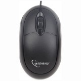 MOUSE GEMBIRD, PC sau NB, cu fir, USB, optic, 1000 dpi, butoane/scroll 3/1, , negru, &quot;MUS-U-01&quot; (timbru verde 0.18 lei)