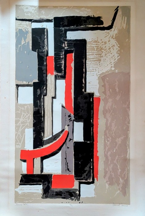 Marcel Iancu (Janco) - Serrure Dada, Cromolitografie semnata