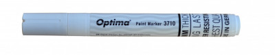 Marker Cu Vopsea Optima Paint 3710, Varf Rotund 4.5mm, Grosime Scriere 2-3mm - Alb foto