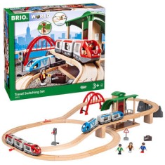 Set trenulet cu statie de legatura BRIO, 3+ ani
