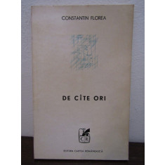 Constantin Florea- De cite ori , dedicatie si autograf