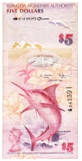 Bermuda 5 Dolari 2009 P-58a Seria 543391