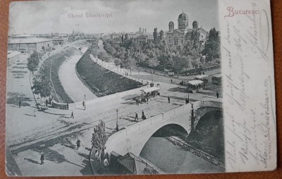 Carte postala, Bucuresti Cheiul Dambovitei, inceput de secol XX foto