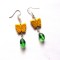 cercei howlite galben si cristale 42883