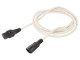 Cablu de Alimentare IEC C13 C14 cu Blocare 3m Alb