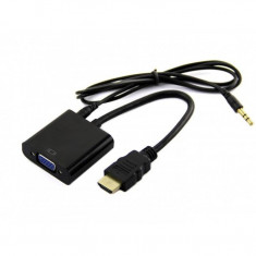 Convertor OEM VA364-BU HDMI tata la VGA mama 20 cm foto