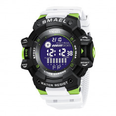 Ceas barbatesc Smael Sport Militar Electronic Digital Alb Alarma Cronometru