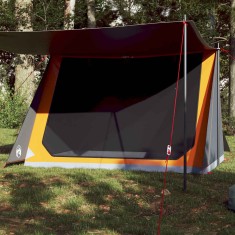 vidaXL Cort de camping pentru 2 persoane, gri/portocaliu, impermeabil 94531