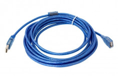 Cablu Prelungitor USB 2.0 XLI, Lungime 5m, Albastru foto