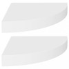 Rafturi coltar de perete, 2 buc., alb, 25 x 25 x 3,8 cm, MDF