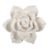 Cumpara ieftin Buton mobilier ceramica alba Floare &Oslash; 5x4 cm