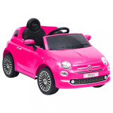 VidaXL Mașină electrică pentru copii Fiat 500, roz