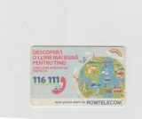 bnk card Cartele telefonice - Romania Romtelecom 2009 - Discover a better world for you - Col:RO-ROM-0429