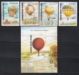 Congo 1983 - Bicentenarul zborului cu balonul cu echipaj uman, Serie NDT + Colita NDT + 4 Colite DE LUX NDT, PA, 4 POZE, SET COMPLET, MNH