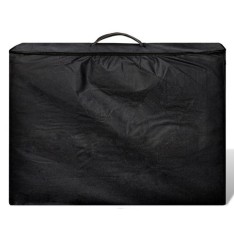 Masă de masaj pliabilă 4 părți cadru din aluminiu Negru foto