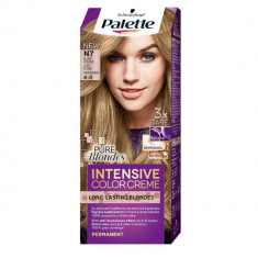 Vopsea de Par Permanenta PALETTE Intensive Color Cream N7, 110 ml, Blond Deschis, Vopsea de Par PALETTE, Vopsea de Par Blond Deschis, Vopsea Nuanta Bl