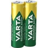 Baterii reincarcabile AA LR6 1.2V 1600mAh Varta NiMH set 2 buc, acumulatori durabili pentru telecomenzi, jucarii si electronice, incarcare repetata,