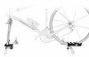 Suport Bicicleta Plafon cu Frana Disc, Montare Rapida, Compatibil Orice Bicicleta, Curele Siguranta 150 kg