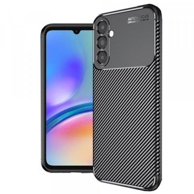 Husa pentru Samsung Galaxy A05s A057, Techsuit, CarbonFiber, Neagra foto