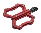 Pedale Moto Union FreeRide CNC Aluminiu Rosu, Ax Cr-Mo, Rulmenti, 16 Pini, 104x100mm, 304g