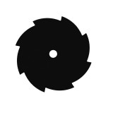 Disc motocoasa cu 8 lame, 255mm, 25.4x1.6mm, metal, YBT-0254
