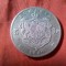Moneda 5 lei 1880 Carol I , semnatura sub gat , argint , cal.Buna-F.Buna