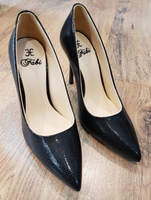 Superbi pantofi stiletto FABI Made in Italy noi piele naturala integral comozi calapod excelent 37.5/38 foto