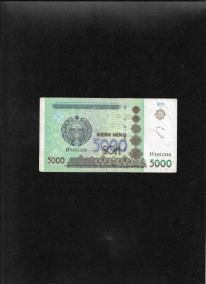 Uzbekistan 5000 Sum 2013 seria8351269 graffiti foto