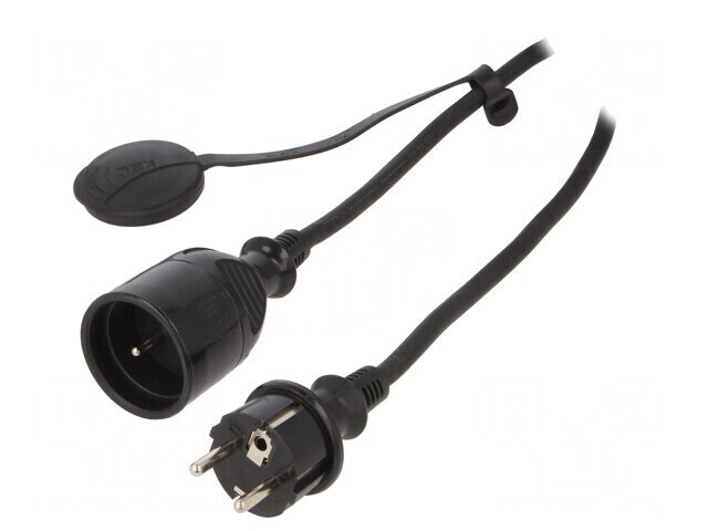 Prelungitor alimentare 30m 16A negru