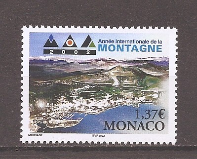 Monaco 2002 - Anul Internațional al Munților, MNH foto