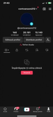 Cont de TikTok monetizat foto