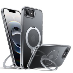 Husa iPhone 16e Torras Ostand Spin MagSafe Series, transparenta foto