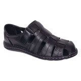 Sandale barbati casual din piele naturala Negru Box GKR73NN