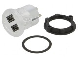 Adaptor pt. montare pe panou, piuli&Aring;&pound;a din spate Filet: M22