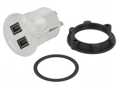 Adaptor pt. montare pe panou, piuli&amp;Aring;&amp;pound;a din spate Filet: M22 foto