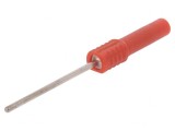 Soclu banană 4mm roșu 20A 1kVAC nichelat