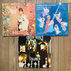 Pachet 3x Disc Vinil Colinde / Crăciun ȘTEFAN HRUȘCĂ, Furdui Iancu, Colinde si Cantece de Craciun Corul De copii Carmina Tenera Vinyl