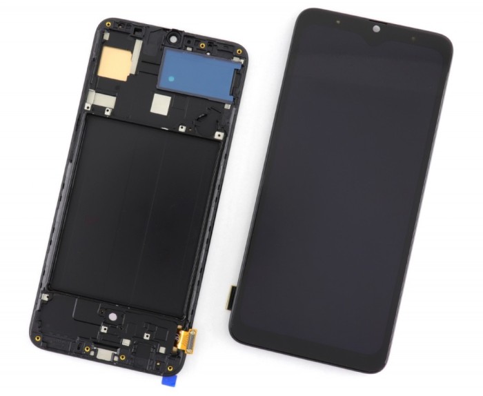 Display Samsung Galaxy A70 A705 Display Mic OLED cu Rama Black Negru