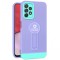 Husa armor design cu stand pentru apple iphone 11 pro max, mov/albastru, suport auto magnetic, wireless charge, protectie antisoc, flippy