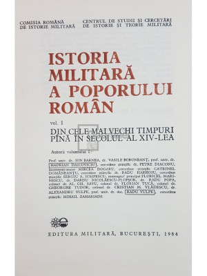 Hadrian Daicoviciu - Istoria militara a poporului roman, vol. 1 (editia 1984) foto