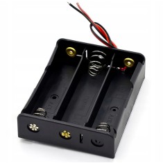 Suport baterii 3x18650, plastic ABS, cu cablu, 11.1V, 3S, DIY, Arduino, electronica